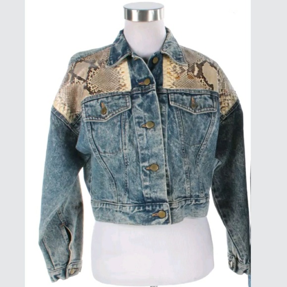 snakeskin jean jacket